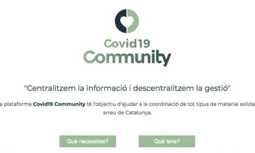 Les Cambres de Comerç catalanes impulsen la Plataforma Solidària COVID19 Community