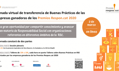 Jornada virtual de Transferencia de Buenas Prácticas de las empresas ganadoras de los Premios Respon.cat 2020