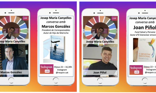 Aquesta tarda a #ConversesResponsables a Instagram live parlem amb Marcos González i Joan Piñol sobre els seus nous llibres
