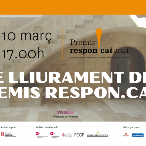 La sisena edició dels Premis Respon.cat, els premis de l’RSE a Catalunya, tindrà lloc a Vilafranca