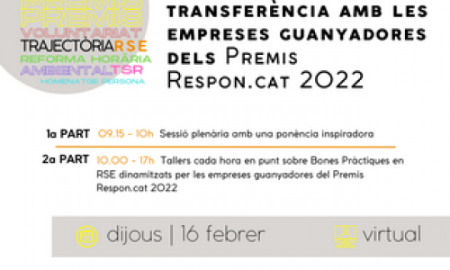 Jornada virtual de Transferencia con las ganadoras de los Premios Respon.cat 2022