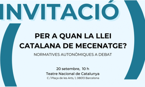 Jornada “Per a quan la llei catalana de mecenatge?” organitzada per la Fundació Catalunya Cultura