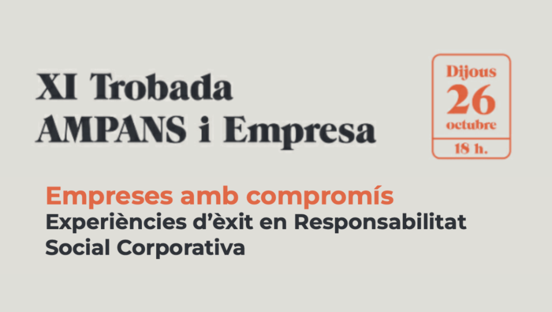 Respon.cat participarà a la jornada XI Trobada AMPANS i Empresa