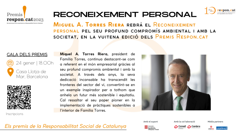 Premis Respon.cat reconeixement personal Miquel Torres