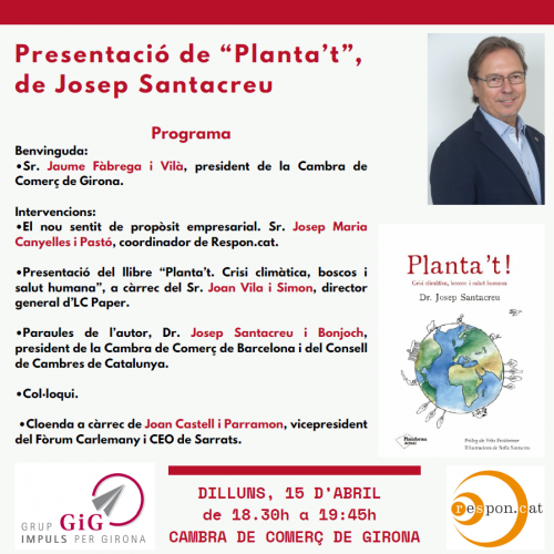 Presentació a Girona del llibre “Planta’t” de Josep Santacreu
