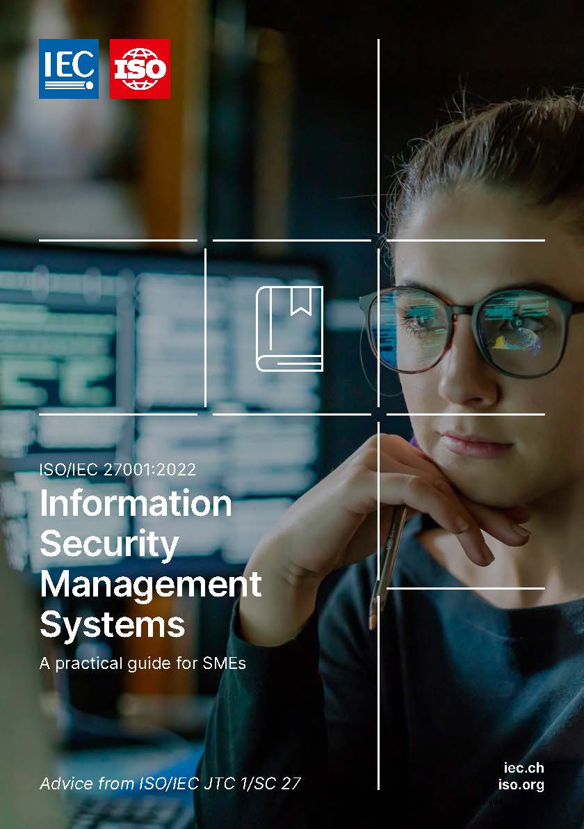 Portada del manual en anglès de la ISO 27001:2022