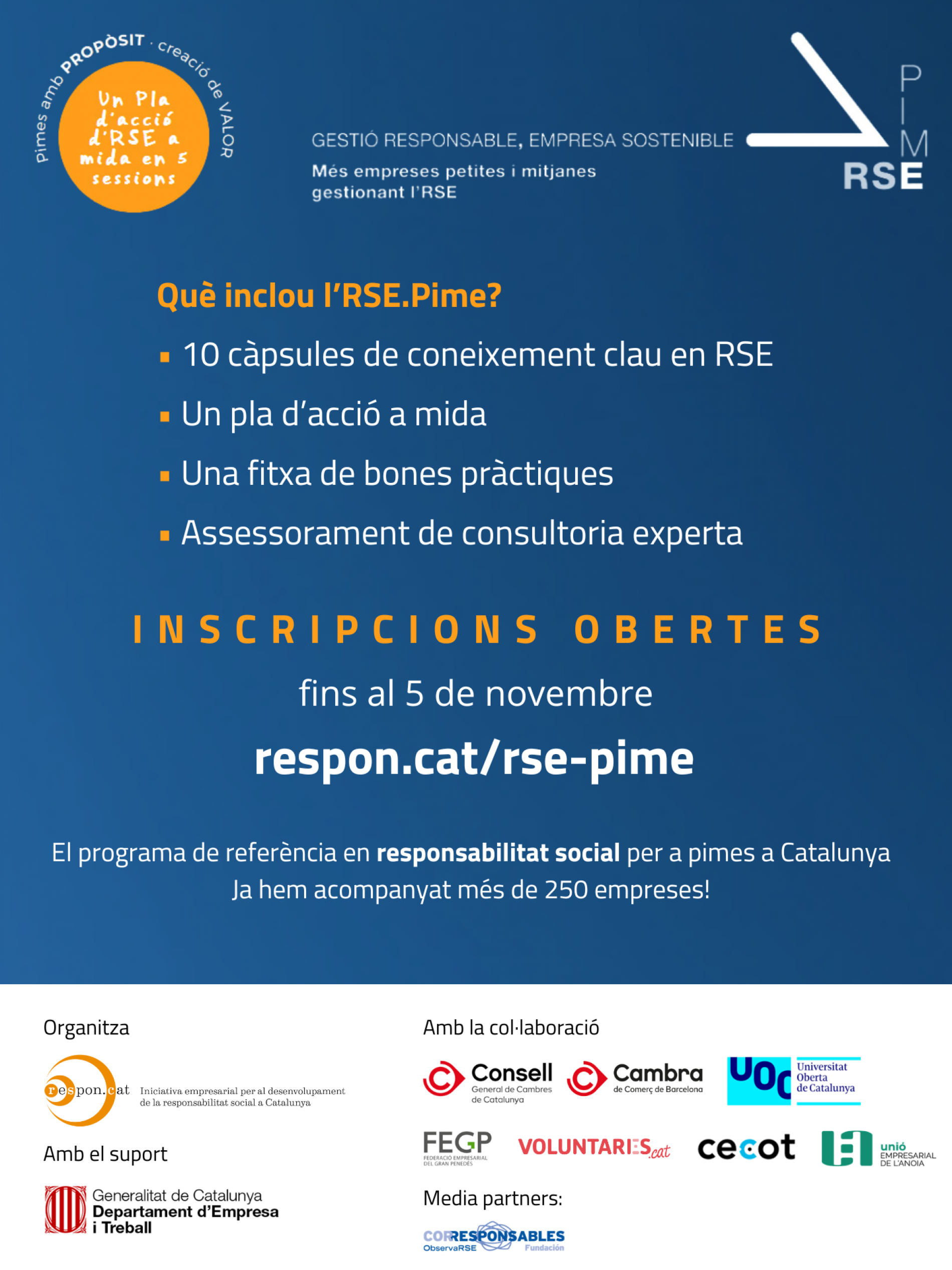 ¡Abiertas las inscripciones a la RSE.Pime!