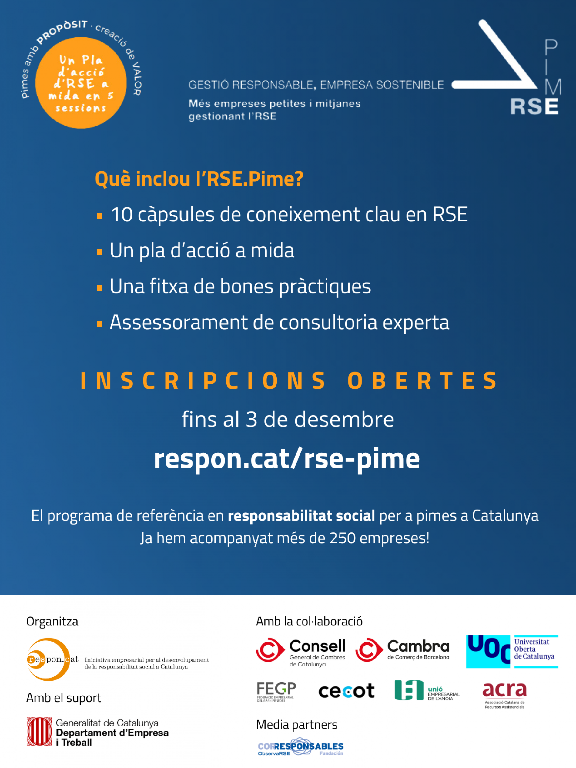 Obertes les inscripcions a l’RSE.Pime!