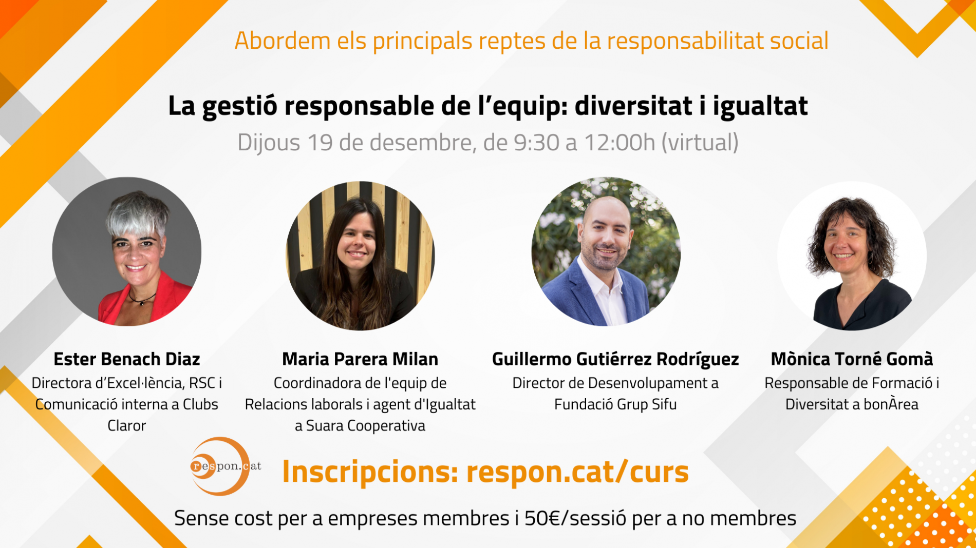 Inscripcions obertes! La gestió responsable de l’equip: diversitat i igualtat