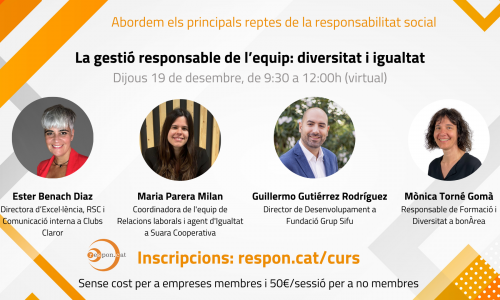 Inscripcions obertes! La gestió responsable de l’equip: diversitat i igualtat