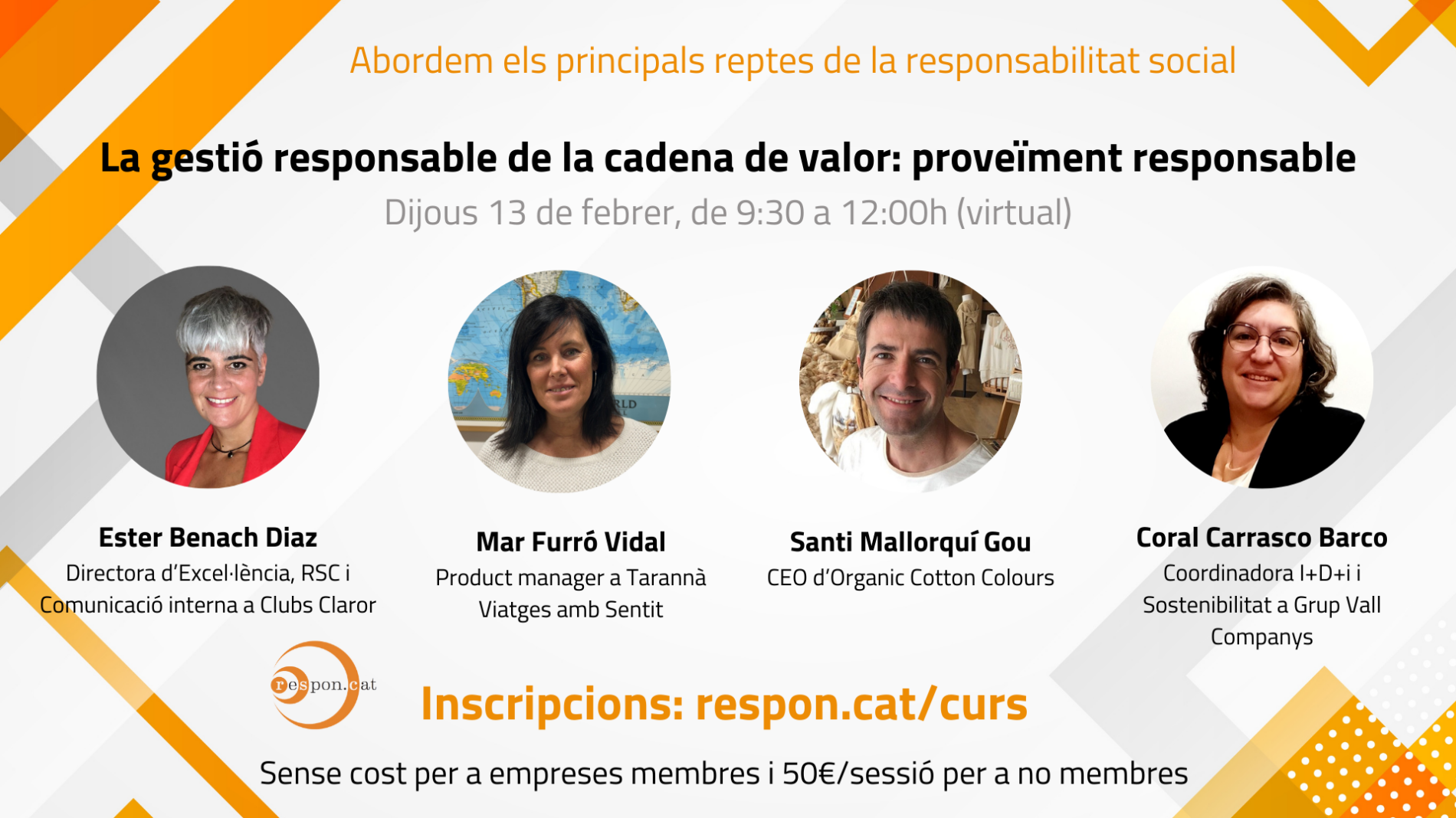 ¡Inscripciones abiertas! La gestión responsable de la cadena de valor: abastecimiento responsable