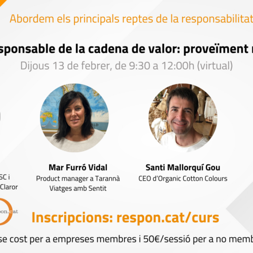 ¡Inscripciones abiertas! La gestión responsable de la cadena de valor: abastecimiento responsable