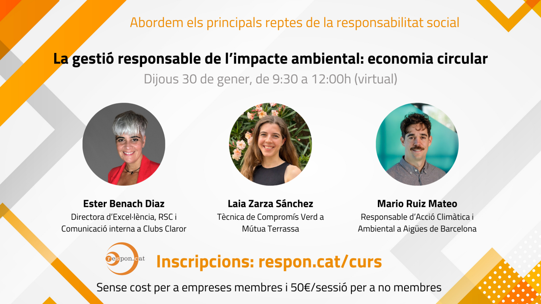 ¡Inscripciones abiertas! La gestión responsable del impacto ambiental: economía circular