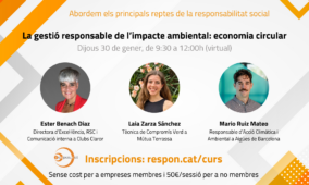 Inscripcions obertes! La gestió responsable de l’impacte ambiental: economia circular