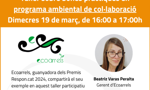 Taller sobre bones pràctiques en programa ambiental de col·laboració: Inscripcions obertes a les Jornades de Transferència dels Premis Respon.cat 2024!