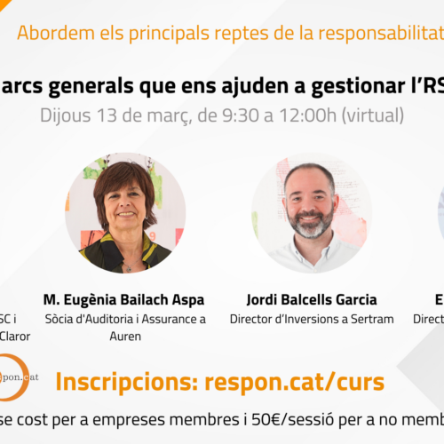 ¡Inscripciones abiertas! Marcos generales que nos ayudan a gestionar la RSE