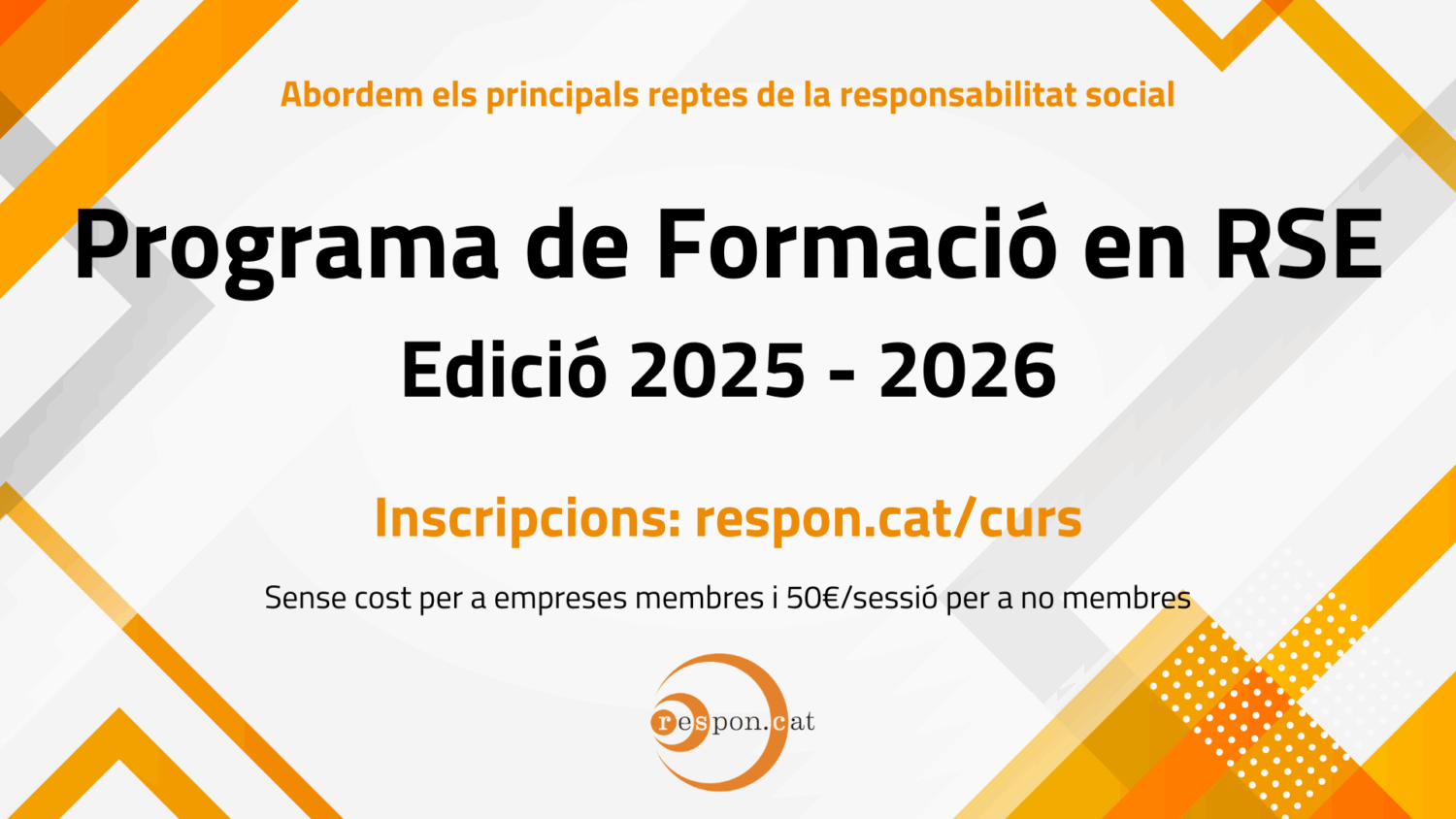 Portada Formació en RSE 2025-2026