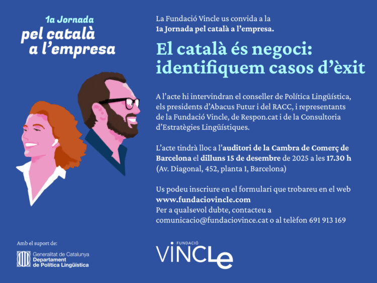 Invitacio 1a Jornada pel catala  a l'empresa - Fundació Vincle