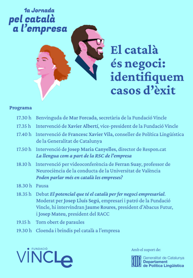 Programa 1a Jornada pel catala a  l'empresa - Fundació Vincle